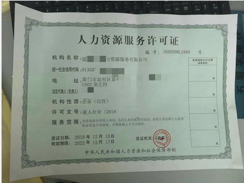 厦门漳州泉州人力资源服务许可证代办专业服务机构