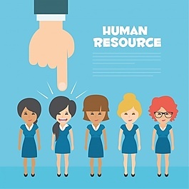 人力资源主题卡通米奇平面广告素材免费下载